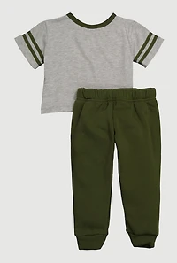 Toddler Girls Sassy 06 Graphic Tee and Joggers Set, Green, Size 2T