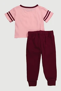 Toddler Girls Perfect 10 Graphic Tee and Joggers Set, Multi,
