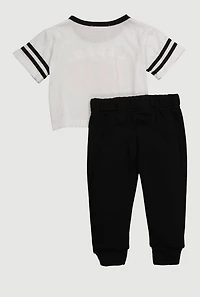 Toddler Girls Legend 08 Graphic Tee and Joggers Set, Multi, Size 2T