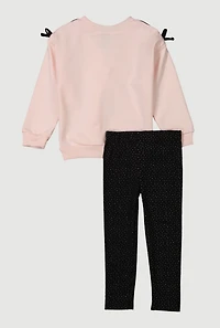 Toddler Girls Butterfly Graphic Sweatshirt and Leggings