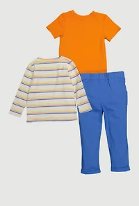 Toddler Boys Best Dude Graphic Tees and Pants Set, Multi, Size 3T