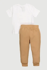 Toddler Boys Coolest Bear Ever T-Shirt and Joggers, Multi, Size 4T