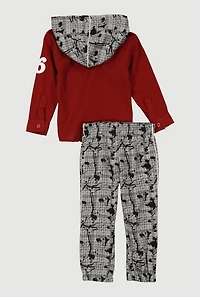Toddler Boys Layered Look Ivy League Graphic Shirt and Sweatpants
