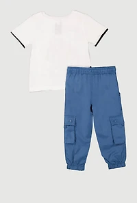 Toddler Boys Boss Bear Graphic Tee and Joggers, Multi, Size 3T