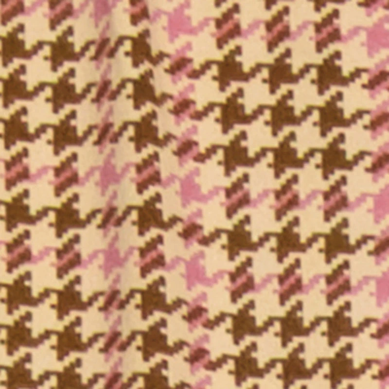 Toddler Girls Chenille Sequin Patch Houndstooth Graphic Dress