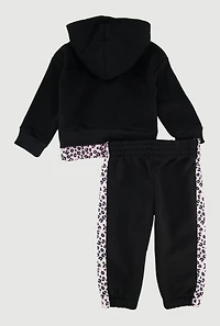 Toddler Girls Brooklyn Animal Print Hoodie and Joggers