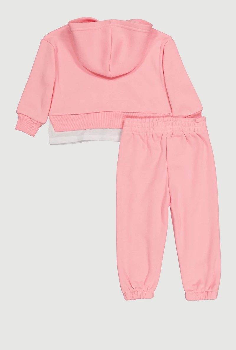 Toddler Girls New York Graphic Hoodie and Sweatpants