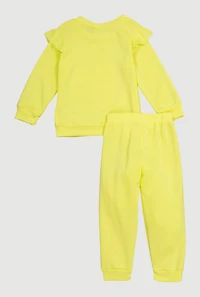 Toddler Girls Team Cute Graphic Sweatshirt and Sweatpants