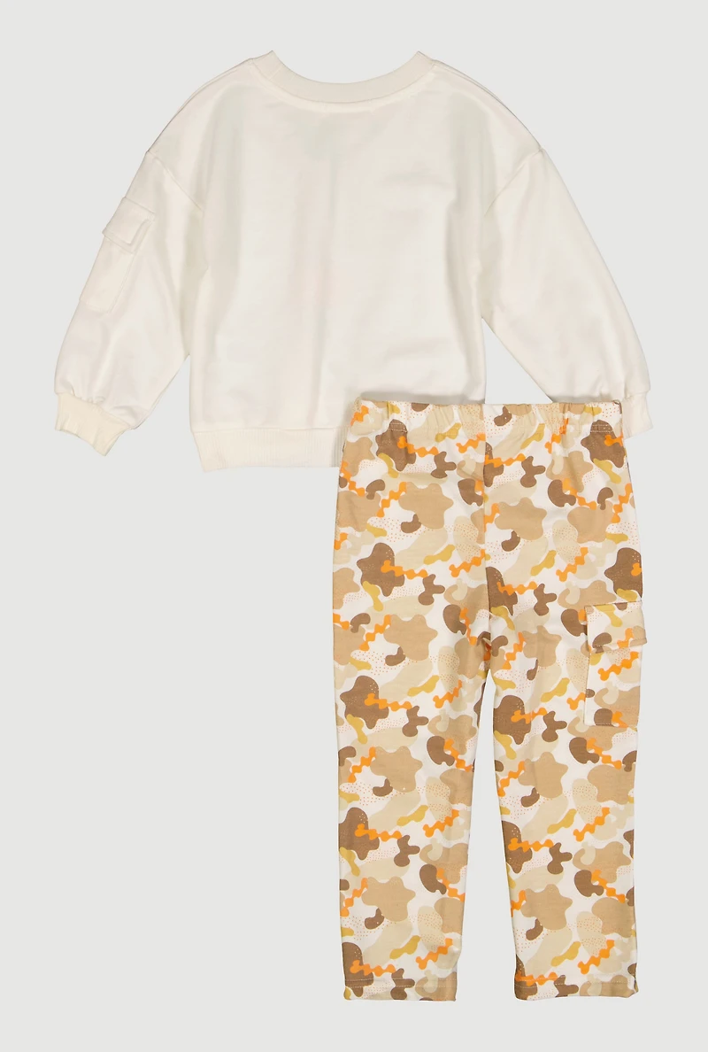 Toddler Boys Chill Tiger Graphic Tee and Cargo Pants