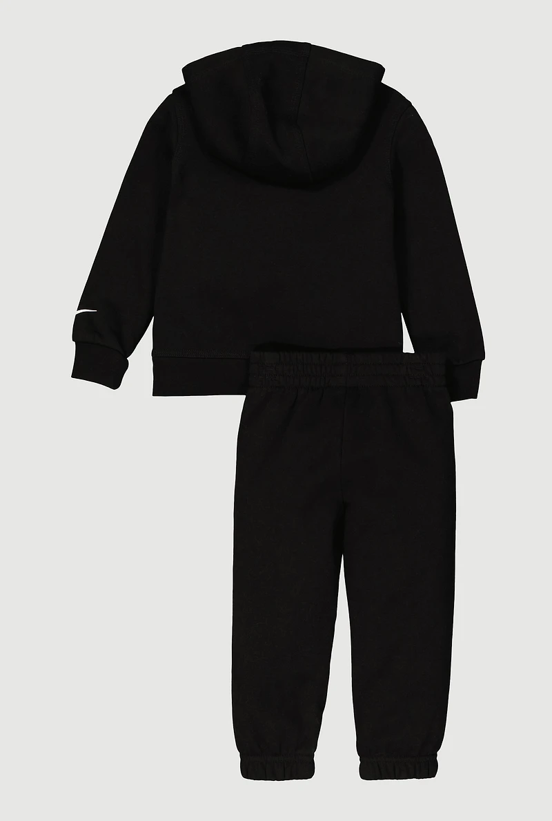 Toddler Boys Nike Camo Graphic Hoodie and Sweatpants, Black, Size 4T