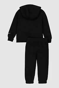Toddler Boys Nike Camo Graphic Hoodie and Sweatpants, Black, Size 4T