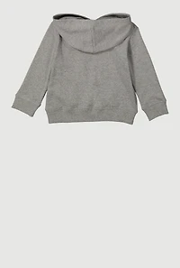 Toddler Boys Marled Kangaroo Pocket Pullover Hoodie, Grey, Size 4T