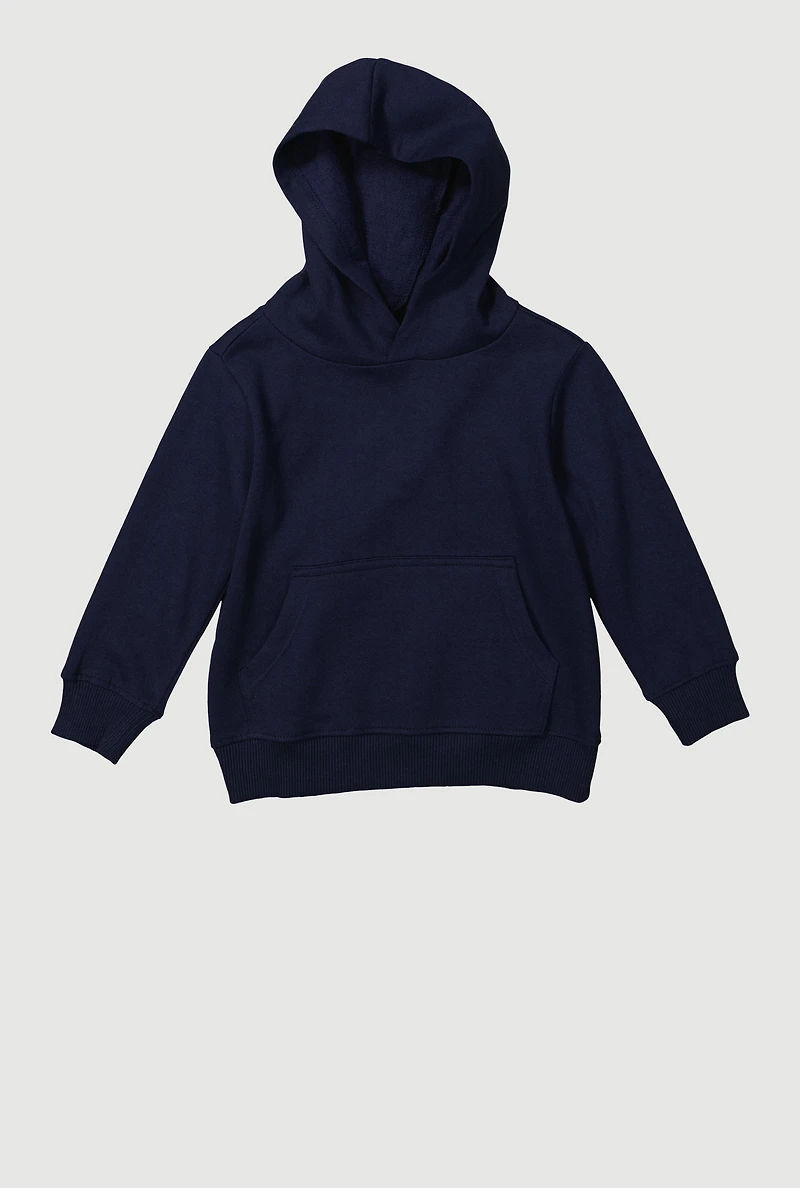 Toddler Boys Kangaroo Pocket Pullover Hoodie, Blue, Size 4T
