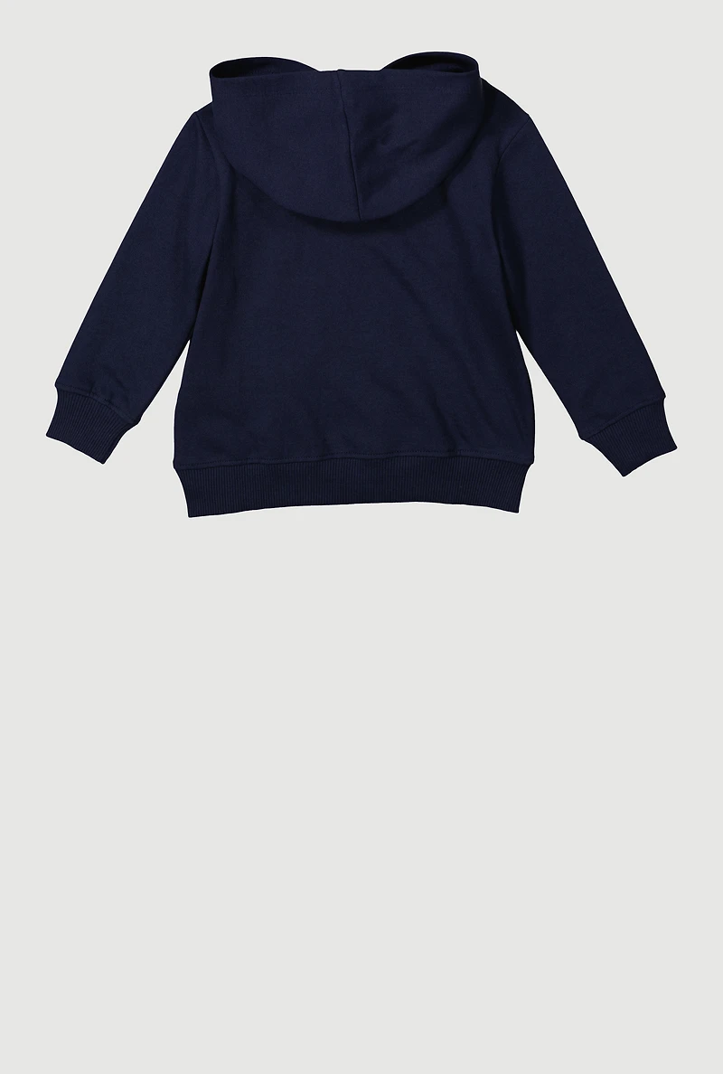 Toddler Boys Kangaroo Pocket Pullover Hoodie, Blue, Size 4T