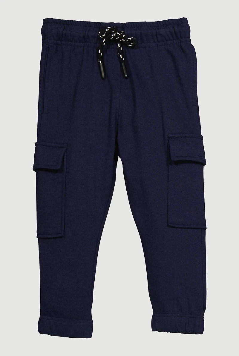Toddler Boys Cargo Sweatpants, Blue, Size 3T