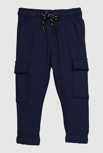 Toddler Boys Cargo Sweatpants, Blue, Size 3T