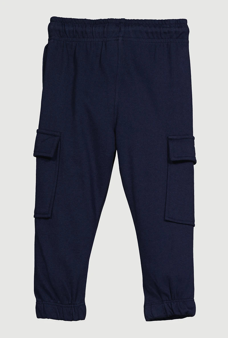 Toddler Boys Cargo Sweatpants, Blue, Size 3T