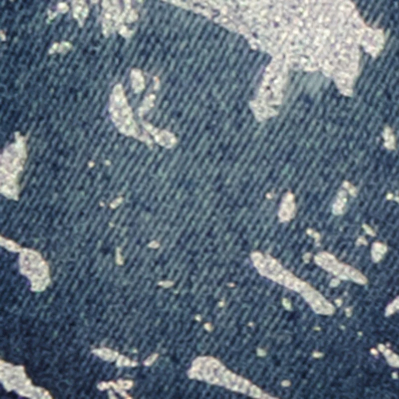 Toddler Girls Foil Screen Paint Splatter Denim Skirt