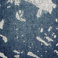 Toddler Girls Foil Screen Paint Splatter Denim Skirt