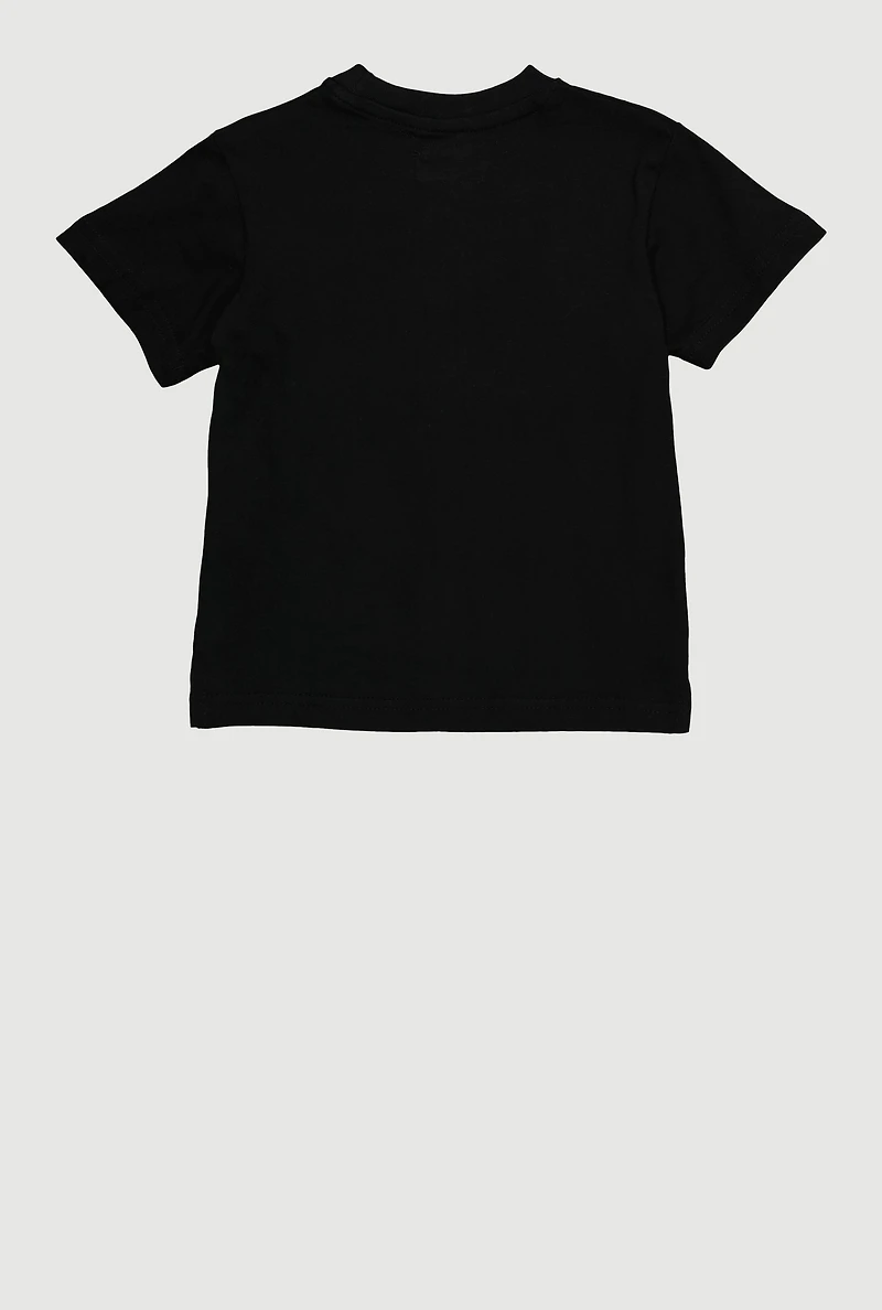 Toddler Boys Chenille Hoodie Teddy Graphic Tee