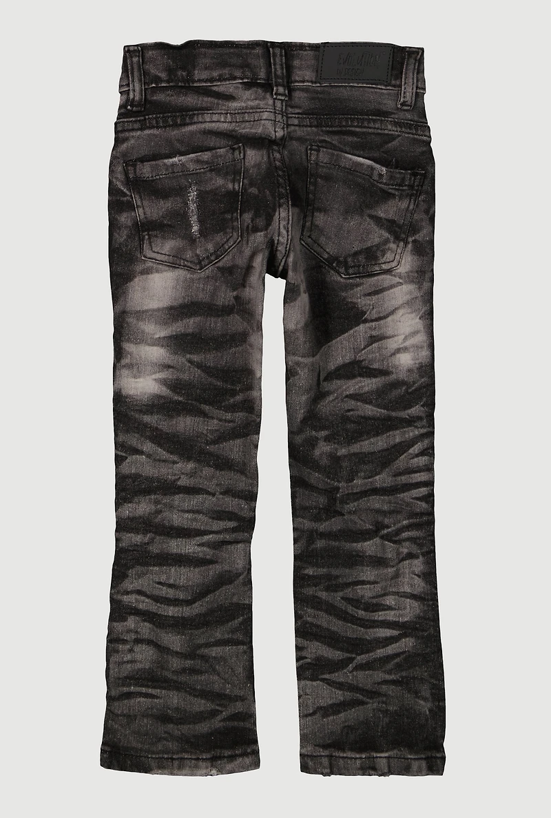 Toddler Boys Acid Wash Distressed Slim Leg Jeans