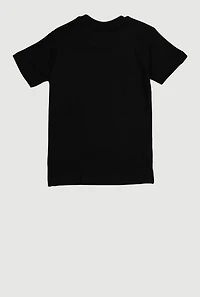 Toddler Boys Word Bear Graphic Short Sleeve Tee, Black, Size 4T