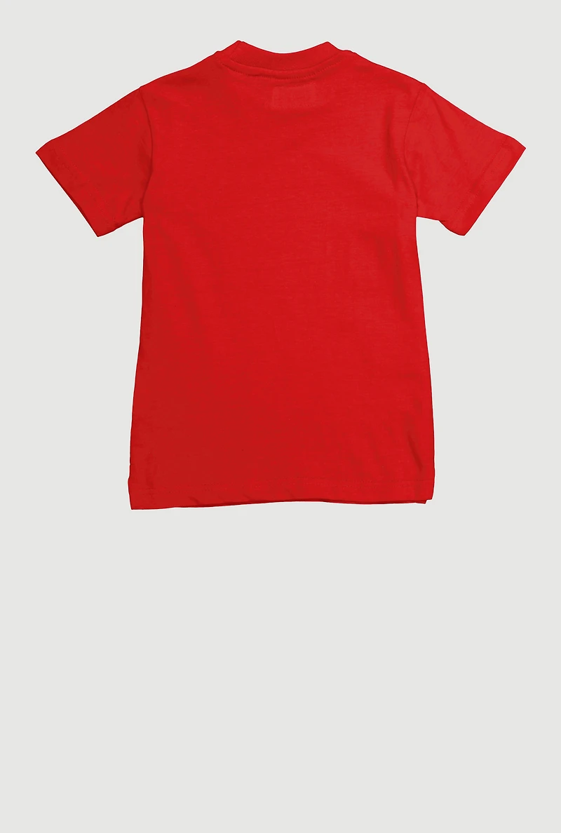 Toddler Boys Do Your Best Graphic Crew Neck T-Shirt, Red, Size 2T