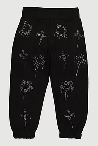 Toddler Boys Drippy Rhinestone Graphic Sweatpants