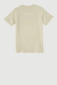 Toddler Boys Embroidered Camo Level Up Graphic Tee, Beige,