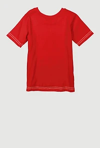Toddler Boys Royalty Fleur De Lis Graphic T-Shirt, Red,