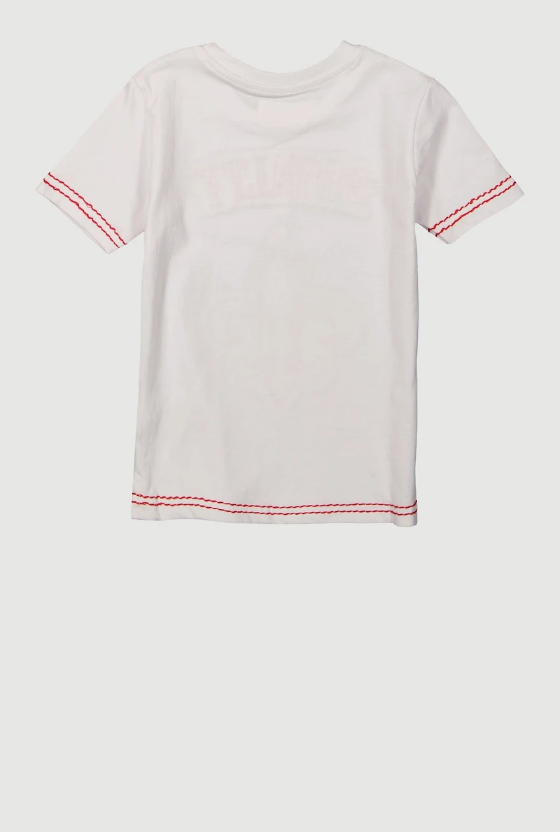 Toddler Boys Royalty Fleur De Lis Graphic Tee, White, Size 4T