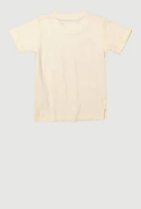 Toddler Boys Get It Done Rhinestone Graphic Short Sleeve Tee, Beige, Size 2T