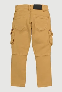 Toddler Boys Decorative Stitch Cargo Pocket Jeans, Khaki, Size 3T