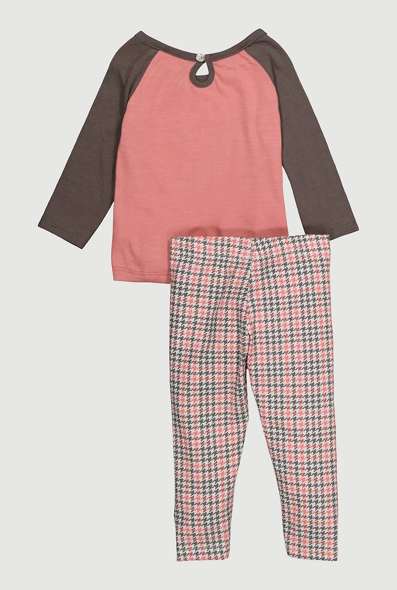 Baby Girls 12-24M Bear Hug Graphic Tee and Leggings