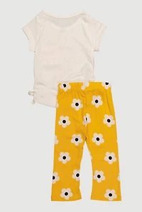 Baby Girls 12-24M Dramatic Graphic Tee and Pants, Yellow, Size 18M