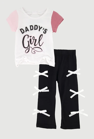 Baby Girls 12-24M Daddys Girl T-Shirt and Pants Set, Multi, Size 18M