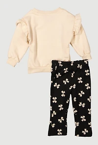 Baby Girls 12-24M Bow Graphic Sweatshirt and Leggings