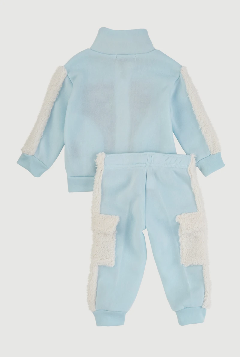 Baby Girls 12-24M Pretty Bear Graphic Sweatshirt and Joggers,