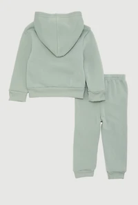 Baby Girls 12-24M Daddys Girl Graphic Hoodie and Sweatpants, Green, Size 18M