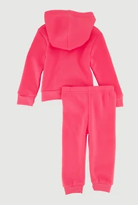 Baby Girls 12-24M Daddys Girl Smiley Graphic Sweatshirt and Sweatpants, Pink, Size 12M