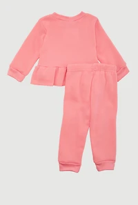 Baby Girls 12-24M Mommy Is My Bestie Graphic Sweatshirt and Sweatpants,