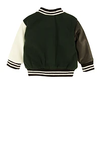 Baby Girls 12-24M From My Mama Chenille Graphic Varsity Jacket, Multi, Size 12M