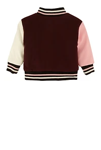 Baby Girls 0-9M From My Mama Chenille Varsity Jacket