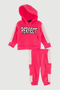 Baby Girls 0-9M Perfect Graphic Hoodie and Sweatpants