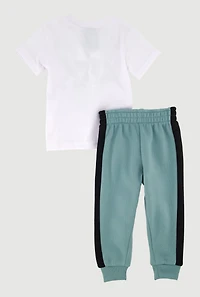 Baby Boys 12-24M GOAT Graphic Tee and Color Blocked Joggers, Multi,