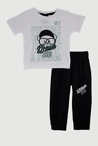 Baby Boys 12-24M Dream Big Graphic Tee and Sweatpants