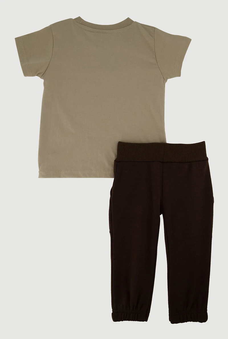 Baby Boys 12-24M Cool Bear Attitude T-Shirt and Sweatpants