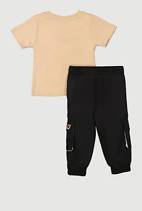 Baby Boys 12-24M Built For Speed Bear Graphic Tee and Joggers, Multi, Size 18M