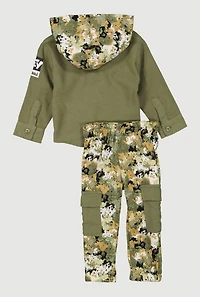 Baby Boys 12-24M Hooded Camouflage Shirt and Joggers Set