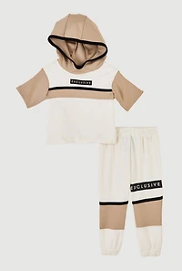 Baby Boys 12-24M Exclusive Graphic Hooded Top and Joggers